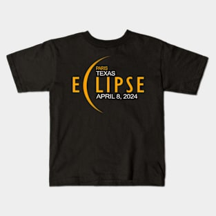 Paris Texas Total Solar Eclipse 2024 Kids T-Shirt